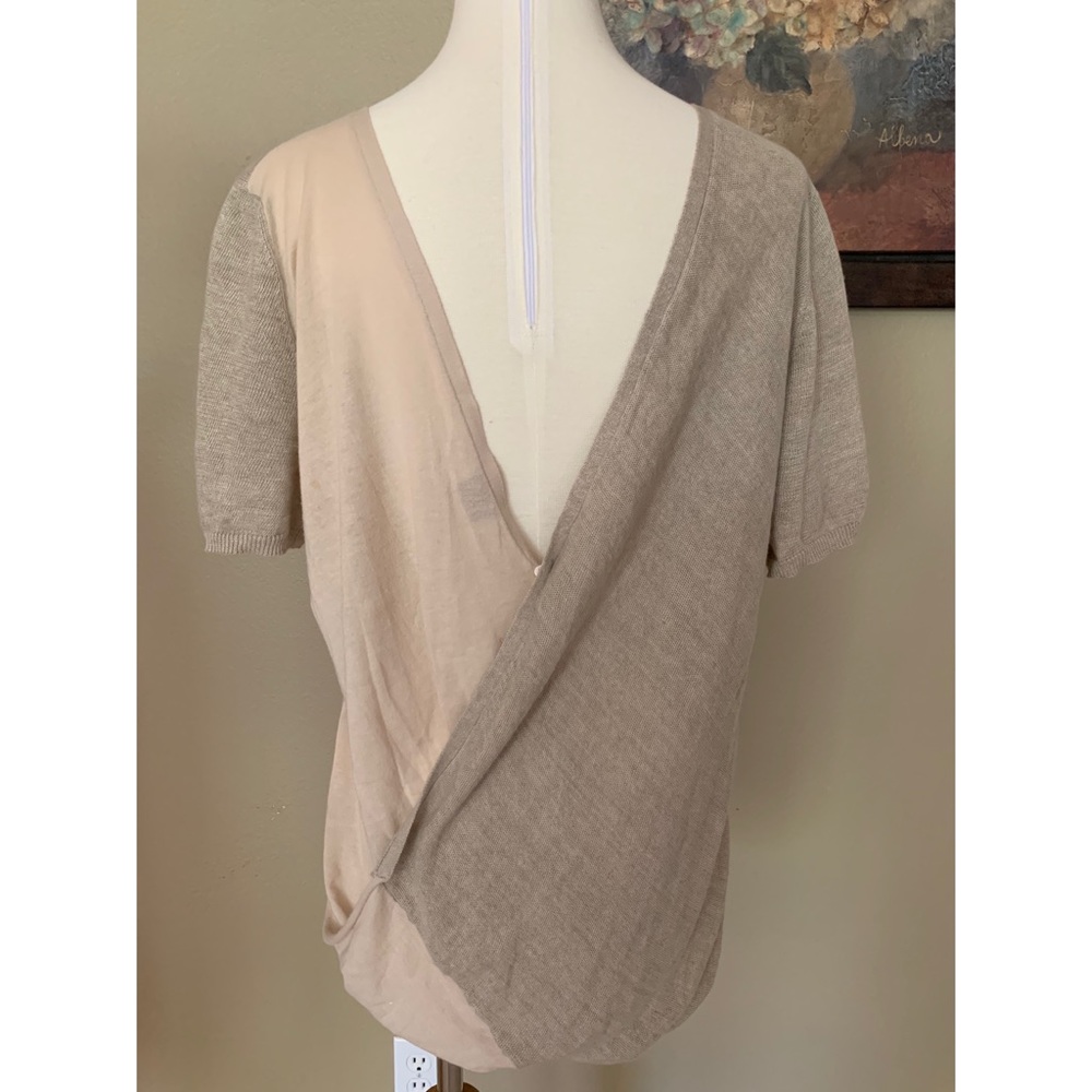 TSE Open Back Knit Top